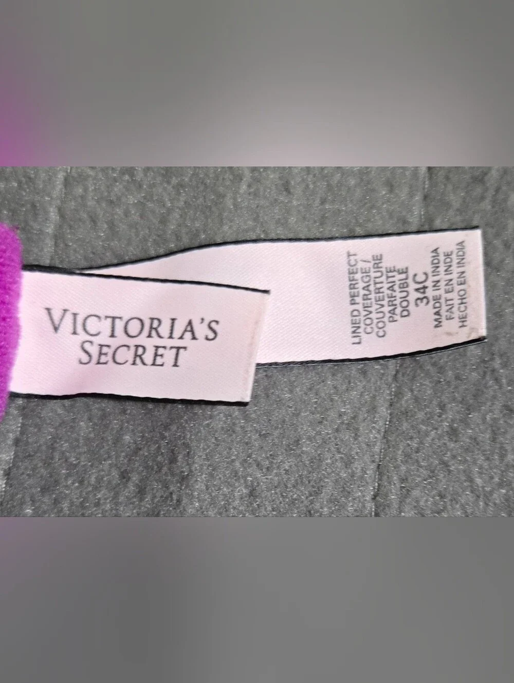 Victoria’s Secret Magenta Purple Lace Push-Up Bra 34C